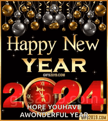 Happy New Year Wishes Hope You Have A Wonderful Year GIF