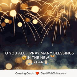 Happy New Year Wishes Many Blessing GIF
