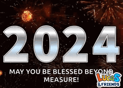 Happy New Year Wishes May You Blessed Beyond Measure GIF