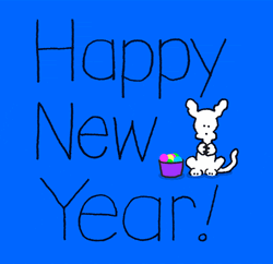 Happy New Years Chippy Dog GIF