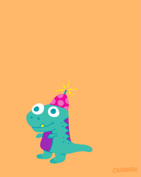 Happy New Years Cute Dinosaur GIF