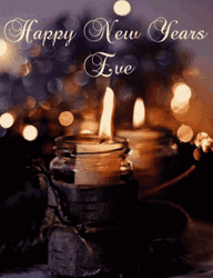 Happy New Years Eve Lit Candles GIF