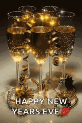 Happy New Years Eve Sparkling Champagne GIF