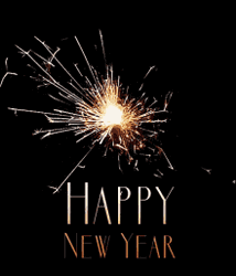 Happy New Years Eve Sparkling Thin Stick GIF
