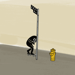 Happy New Years Skateboarding Sticker GIF