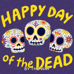 Happy November 1St Three Skeleton Heads GIF