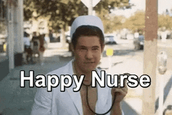 Happy Nurse Walking Man GIF