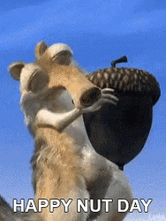 Happy Nut Day Ice Age Scrat GIF