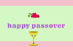 Happy Passover Grapes Cup Animation GIF