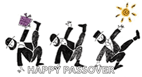 Happy Passover Three Men Dancing GIF