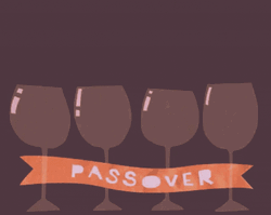 Happy Passover Wine Glass Pour GIF