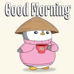 Happy Penguin Drinks Espresso GIF