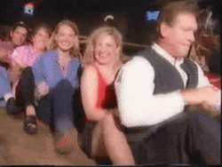 Happy People Dancing Conga Line Rowboat  GIF