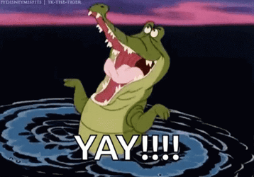 Happy Peter Pan Crocodile GIF