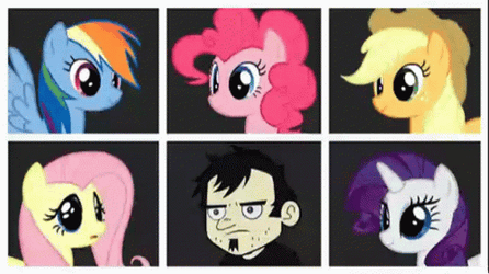 Happy Pink Fluffy Unicorns Dancing On Rainbows GIF