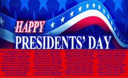 Happy Presidents Day Flag GIF