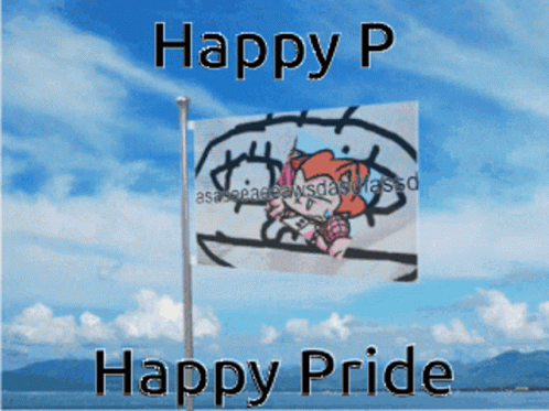 Happy Pride Flag With Girl Image GIF