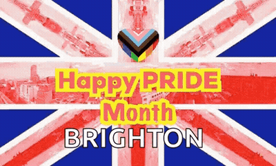 Happy Pride Month Brighton Poster GIF