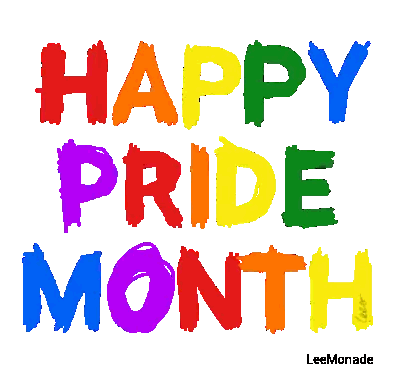 Happy Pride Month Sign With Rainbow Letters Sticker