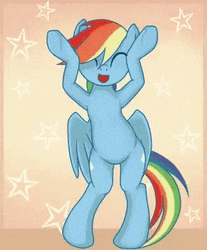 Happy Rainbow Dash Dancing GIF