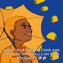 Happy Rainy Monday Taco Falling GIF