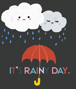 Happy Rainy Monday Umbrella Rained GIF