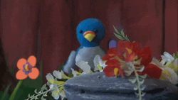 Happy Rainy Sunday Blue Bird GIF