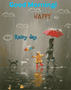 Happy Rainy Sunday Umbrella Share GIF
