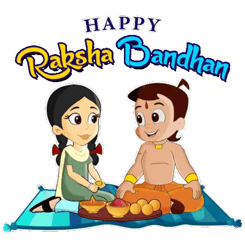 Happy Raksha Bandhan Boy And Girl Sticker