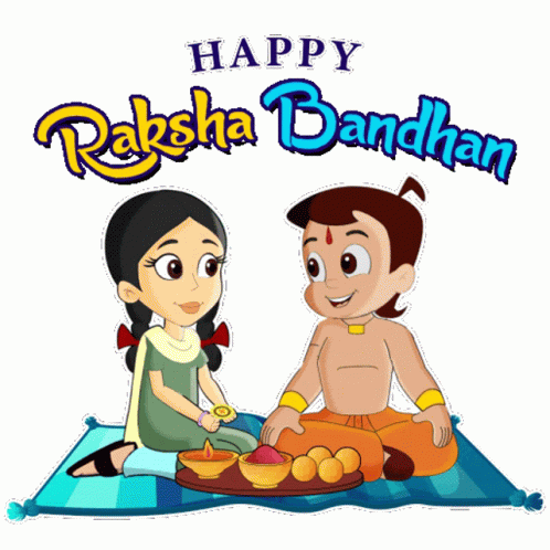 Happy Raksha Bandhan Boy And Girl GIF