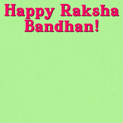 Happy Raksha Bandhan Card With Cartoon Character GIF