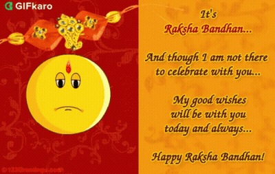 Happy Raksha Bandhan Card With Sad Face GIF