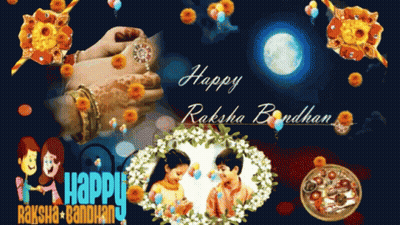 Happy Raksha Bandhan Greeting Card GIF