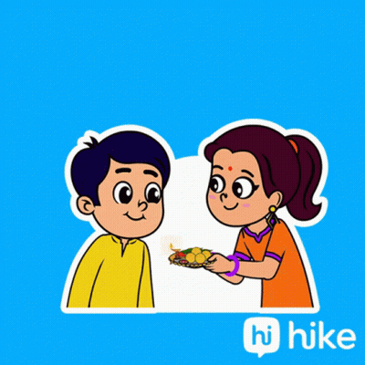 Happy Raksha Bandhan Greeting Card With Flowers GIF
