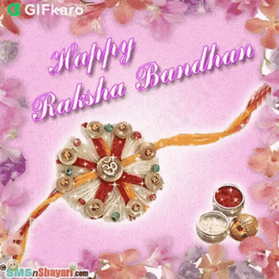 Happy Raksha Bandhan Greeting Card With Rakhi GIF