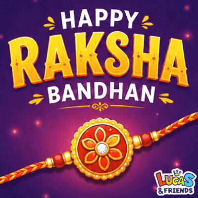 Happy Raksha Bandhan Lucas And Friends Poster GIF