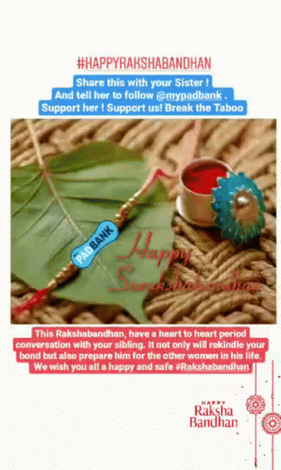 Happy Raksha Bandhan Poster With Bracelet GIF