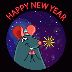 Happy Rat Cute Happy New Year GIF