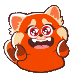 Happy Red Panda Sticker GIF