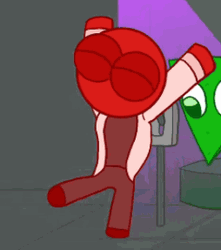 Happy Red Rainbow Friends  GIF