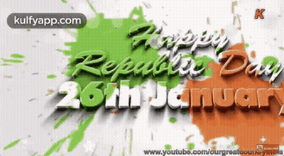 Happy Republic Day 26Th January Green White Red GIF