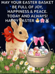 Happy Resurrection Day Easter Bunny Eggs  GIF