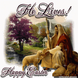 Happy Resurrection Day Shimmering Graphic Design GIF