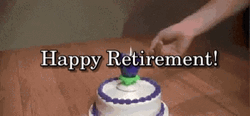 Happy Retirement Cake GIF