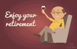 Happy Retirement Cartoon GIF