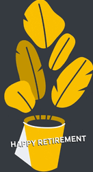 Happy Retirement Yellow Plant GIF