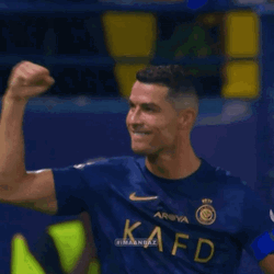 Happy Ronaldo Al Nassr Victory Clenched Fist GIF