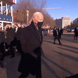 Happy Running Joe Biden GIF
