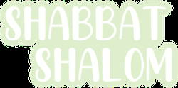 Happy Sabbath Shalom Colorful Text GIF