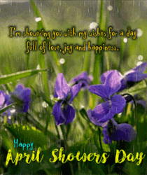 Happy Sabbath Violet Flowers GIF